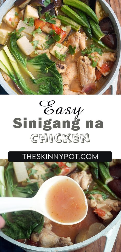 Tamarind Soup Filipino, Soup Recipes Filipino, Filipino Sour Soup Recipe, Filipino Chicken Soup Recipes, Filipino Soup Dishes, Filipino Chicken Recipes Philippines, Filipino Chicken Soup, Filipino Healthy Food, Philippine Soup