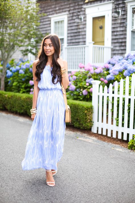 Kat Jamieson, Purple Summer Dress, Periwinkle Dress, Periwinkle Purple, Stuart Weitzman Heels, Disney Inspired Outfits, Womens Fashion Inspiration, Silk Maxi Dress, Pretty Style