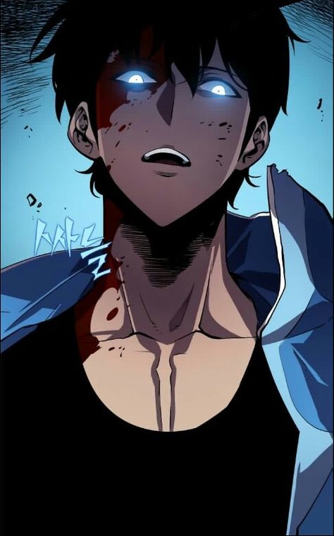 Sung Jin-Woo | Solo Leveling Jin Woo, Solo Leveling, An Anime, Anime Character, Hair, Anime, Blue, Black