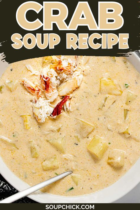 Creamy Crab Soup Recipe for a Taste of the Coast Easy Crab Soup, Creamy Crab Soup, Crab Chowder Recipes, Crab Soup Recipe, Crab Soup Recipes, Crab Chowder, Creamy Crab, Crab Soup, Shrimp Soup