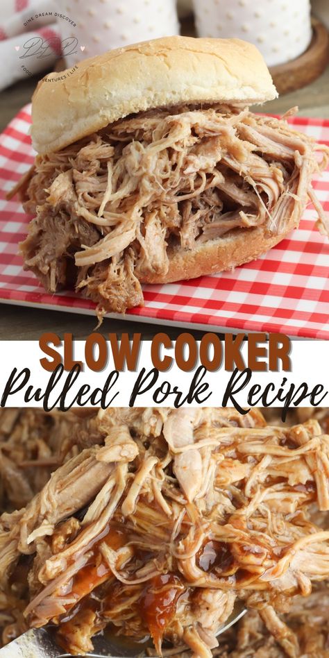 Pork Loin Pulled Pork, Pulled Pork Tenderloin, Slow Cooker Bbq Pulled Pork, Pulled Pork Crock, Bbq Pulled Pork Slow Cooker, Pulled Pork Recipe Slow Cooker, Bbq Pulled Pork Recipe, Crock Pot Pulled Pork Recipe, Easy Pulled Pork