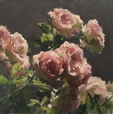 Kyle Ma - Provence roses- Oil - Painting entry - October 2019 | BoldBrush Painting Competition Drawn Roses, Russian Impressionism, Painting Roses, Rennaissance Art, Painting Competition, Arte Inspo, Arte Sketchbook, Aesthetic Painting, Art Flowers