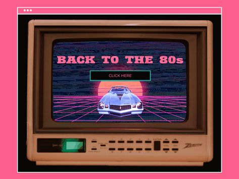 Kerri Green, Retro Website, 80s Gif, Retro Concept, Back To The 80s, Back To The 80's, Ui Design Website, Website Designs, Graphic Elements