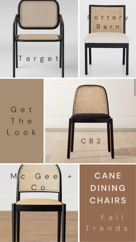 Cane Back Dining Chairs And Table, Dark Dining Chairs, Cane Dining Room Chairs, Cane Dining Chairs Makeover, Came Back Dining Chairs, Cane Chairs Dining, Cane Dining Room, Caned Dining Chairs, Cane Back Dining Chairs