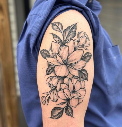 Magnolia Drawing Tattoo, Magnolia Tattoo Sleeve, Southern Magnolia Tattoo, Magnolia Branch Tattoo, Magnolia Tree Tattoo, Magnolia Tattoo Design, Magnolia Flower Tattoo, Magnolia Tattoos, May Tattoo