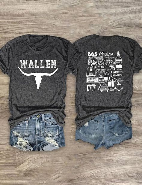 Vintage Print Style-Tops Morgan Wallen Shirts That Said So Sand In My Boots, Country Music Vinyl Shirts, Morgan Wallen Christmas Shirt, Country Music Outfit, Country Music Shirts, Morgan Wallen, Cowboys Shirt, Tour T Shirts, Print T Shirts