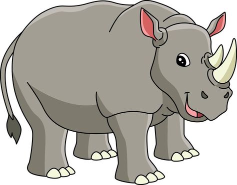 Rhinoceros Cartoon, Rhino Clipart, Badak Jawa, Rhino Cartoon, Javan Rhinoceros, Rhino Pictures, Rhino Illustration, Rhino Tattoo, Rhino Animal