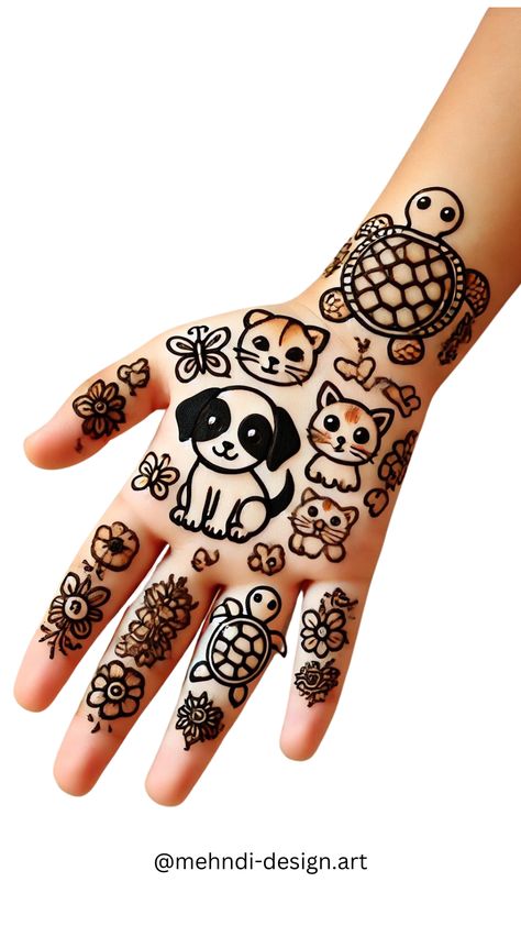 Mehndi Design For Kids, Unicorn Eyes, Enchanted Princess, Simple Mehndi Design, Mehndi Designs For Kids, Puppies Kittens, Mehndi Simple, Latest Simple Mehndi Designs, Simple Mehndi