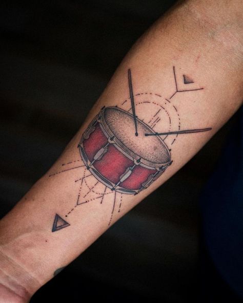 Drum Tattoo Ideas, Snare Drum Tattoo, Drum Tattoos, Drummer Tattoo, Wolverine Tattoo, Drum Tattoo, La Tattoo, Scar Tattoo, Music Tattoo Designs