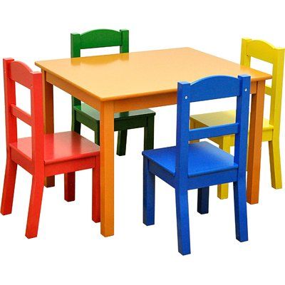 Kids Table Chair Set, Toddler Boys Room, Childrens Table, Fun Arts And Crafts, Table And Chair Set, Multipurpose Room, Kids Table And Chairs, Painted Chairs, Blue Table