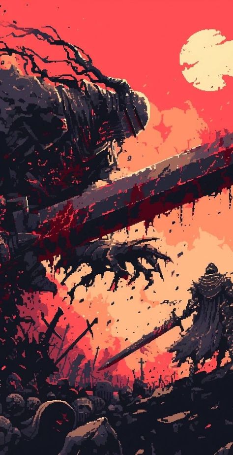 Pixel Art Pixel Art Background, Arte 8 Bits, Dark Souls Art, Cool Pixel Art, Pixel Art Characters, Pix Art, Poetry Art, Knight Art, Samurai Art