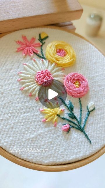 𝑻𝑯𝑬 𝑰𝑵𝑭𝑰𝑵𝑰𝑻𝑬 𝑨𝑹𝑻 ~ 𝒆𝒎𝒃𝒓𝒐𝒊𝒅𝒆𝒓𝒚 on Instagram‎: "Some vibrant stitches with peaceful birds melody ✨️🌸🌼🍃  .  .  [Embroidery, art, flowers, yellow, pink, peaceful, hand embroidery] #embroidery #art  #embroideryart #modernembroidery #embroideryathome #craft #stitchmunity #theeinfiniteart #hoopartembroidery  #needlepoint #wip #گلدوزی #nakiş #تطريز #crafting #cozy #birds"‎ How To Stitch Flowers Hand Embroidery, Flower For Embroidery, Stitching Art Embroidery, Embroidery Hand Work Design, Back Stitch Embroidery Design, Flower Hand Embroidery Designs, Embroidery Simple Design, Embroidery Flowers Designs, Embroidery Flowers Tutorial