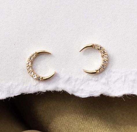 Waxing And Waning Moon, Earrings Studs Gold, Waning Crescent Moon, Waning Crescent, Waning Moon, Daily Mindfulness, Unique Studs, Everyday Earrings Studs, Flow Of Life