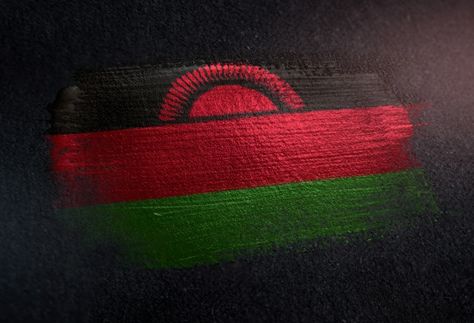 Malawi flag made of metallic brush paint... | Premium Photo #Freepik #photo #background #abstract #texture #paint Malawian Flag, Malaysian Flag, Malawi Flag, Photoshop Backgrounds Backdrops, Brush Paint, Texture Paint, Dark Wall, Abstract Texture, Red Balloon