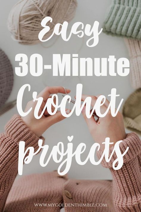 30 Minute Crochet, Crochet Projects For Beginners, Crochet Projects To Sell, Easy Beginner Crochet Patterns, Crochet Project Free, Beginning Crochet, Quick Crochet Projects, Fast Crochet, Quick Crochet Patterns