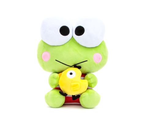 Keroppi 12" Plush: Friend Kerropi Plush, Hello Kitty Frog, Stuffed Animals Kawaii, Funny Frogs, Plush Bags, Kawaii Plushies, Theme Color, Green Frog, Hello Kitty Items