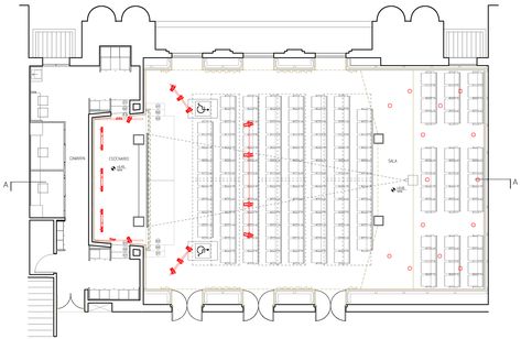 Amphitheatre Architecture, Modern Office Space Design, Auditorium Plan, Auditorium Architecture, Church Building Design, Auditorium Design, Heritage Building, Office Floor Plan, Hotel Floor Plan