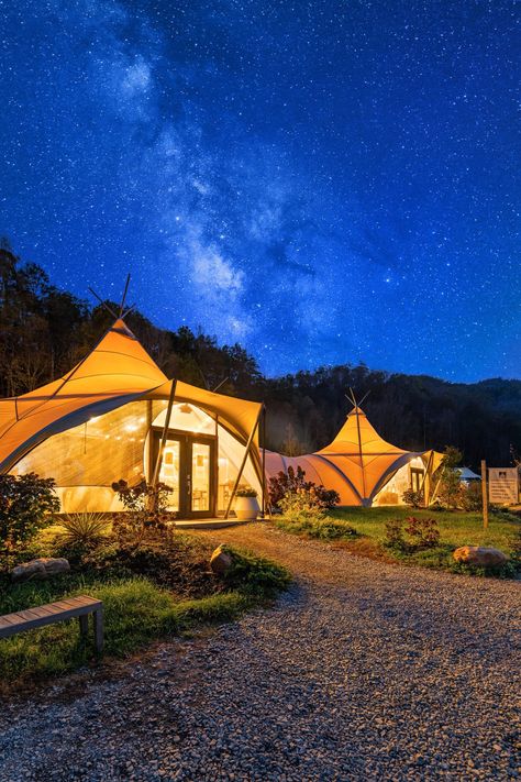 Seven of the South’s Great Fall Family Getaways – Garden & Gun Tensile Membrane, Under Canvas, Lake Activities, Glamping Resorts, Lake Oconee, Safari Tent, Grand Ole Opry, Family Getaways, Smoky Mountain National Park