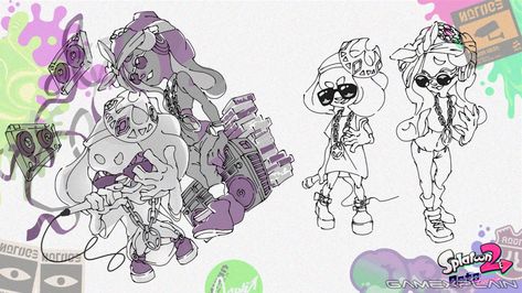 Splatoon 2 Official Art, Splatoon Official Art, Splatoon Artbook, Splatoon 2 Artbook, Official Splatoon Art, Splatoon 2 Octo Expansion, Splatoon Official Art Salmon Run, Splatoon 3 Official Art Splatfest, Splatoon Video