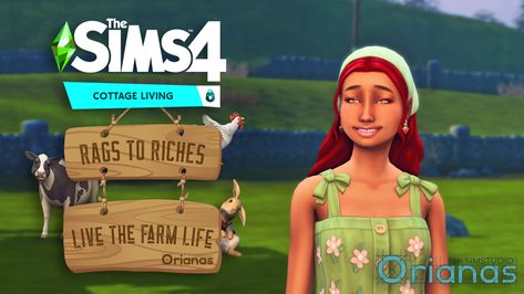 Orianas SimStudio : Rags to Riches Challenge Live the Farm Life... The Sims 4 Cottage Living, Sims 4 Cottage Living, Sims 4 Cottage, Logo Guidelines, Sims Challenge, Sims 4 Challenges, T Craft, Rags To Riches, Hello Hello