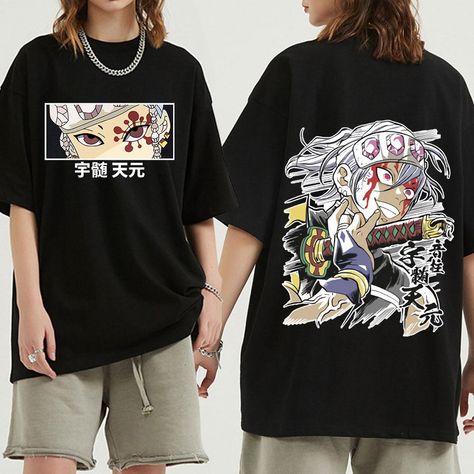 Demon Slayer Clothing, Anime Shirt Outfit, Demon Slayer Merch, One Piece Tshirt, Oversized Tee Outfit, Inner Demon, Slayer Shirt, Cool Shirt Designs, Creative T Shirt Design