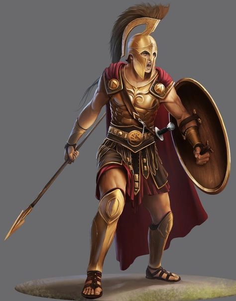 Ancient Roman Character Design, Hoplite Art, Greek Character Design, Greek Dnd, Stop Living In The Past, Watercolor Fanart, Rpg Npc, Ancient Empires, Roman Armor