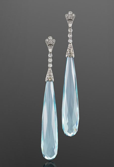 Bijoux Art Deco, Fred Leighton, Bijoux Art Nouveau, Art Deco Jewellery, Aquamarine Jewelry, Art Deco Earrings, Deco Jewelry, Vintage Jewels, Art Deco Jewelry