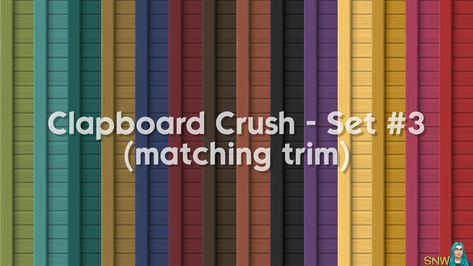 Clapboard Crush Siding Walls Set #3 (with Corner Trim) Sims 4 Build Mode, Sims 2 Hair, Corner Trim, Sims 4 House Design, Wall Trim, Sims 4 Build, Side Wall, Sims House, Electronic Art