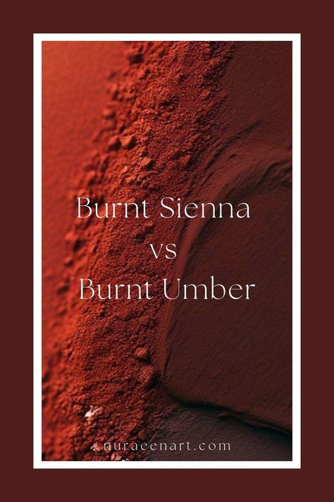 Add depth and richness to your artistic palette with burnt sienna and burnt umber. Discover their versatility and let these earthy hues bring your artwork to life. #artisticdepth #earthytoneinspiration #burntsiennavsburntumber #artisticshades #earthytoneclash #earthytonepalette Burnt Umber Color Palette, Burnt Sienna Color Palette, Burnt Umber Color, Umber Color, Sienna Color, Paint Guide, Color Palette Living Room, Monochrome Painting, Colour Analysis