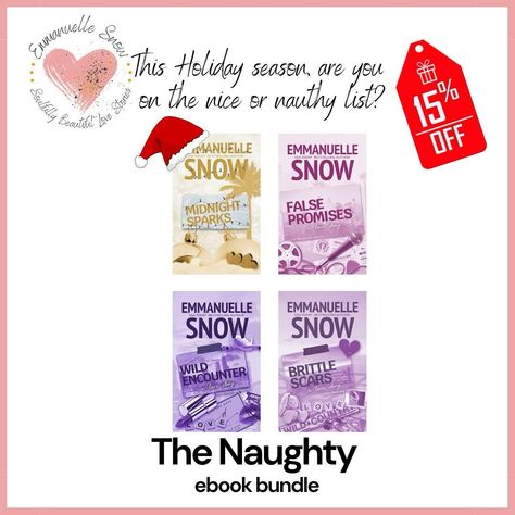 How spicy do you love your love stories? The Naughty bundle includes some of the spiciest books from author Emmanuelle Snow’s collection. Includes: 🎄Midnight Sparks ❄️ False Promises 🎄Wild Encounter ❄️Brittle Scars 📕 books available everywhere 📚Discounted bundle only available on the author website (🔗 emmanuellesnow.com) #spicyromance #spicybooks #emmanuellesnowbook #romancenovel #reading #romancebooks #readingromance #contemporaryromance #christmasbooks #carterhillsband #bookbundle Spiciest Books, False Promises, Book Swag, Winter Books, Beautiful Love Stories, Order Book, Reading Romance, Gift Love, Slow Burn