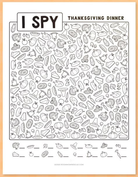 Invigorate the young minds in your family or classroom this festive season with a Thanksgiving I-Spy worksheet. It’s the perfect activity for kids from 1st to 5th grade, and even suitable for middle school students. Get everyone into the spirit of Thanksgiving with this enjoyable activity. Get the best hosting Thanksgiving tips, Fall Thanksgiving ideas, free Thanksgiving printables, Thanksgiving worksheets, and Thanksgiving morning work ideas at roommomrescue.com! Thanksgiving Morning Work, November Activities For Kids, Thanksgiving I Spy, Activities For Kids At School, Activities For November, Thanksgiving Kids Activities, Thanksgiving Activity Sheets, Morning Work Ideas, Fun Thanksgiving Activities