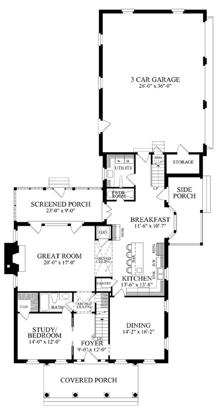 House Plan 86225 - Southern Style with 3280 Sq Ft, 4 Bed, 4 Bath, Colonial House Floor Plans, Colonial Floor Plan, Georgian House Plans, Southern Colonial House Plans, Contemporary Colonial, First Floor Bedroom, Southern Colonial, Southern Style House Plans, Cool House Plans