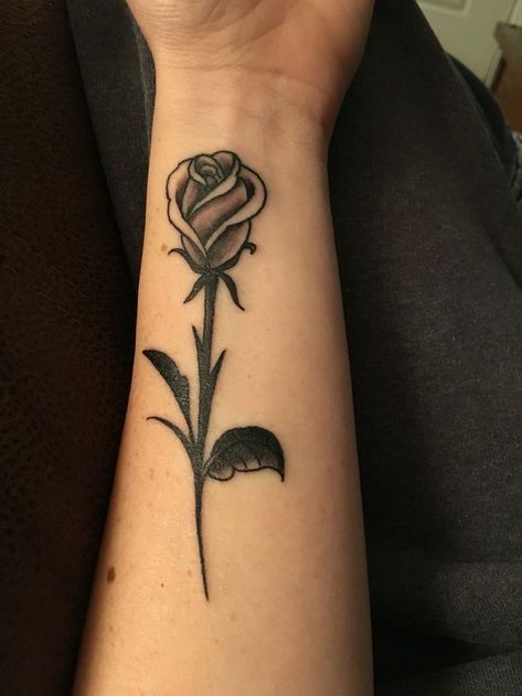 Found on Bing from risquetattoos.com Steve Tattoo, Bud Tattoo, Rose Bud Tattoo, Purple Rose Tattoos, Rose Tattoo On Arm, Rose Hand Tattoo, Flower Tattoo Drawings, Birthday Tattoo, Flower Tattoo Back