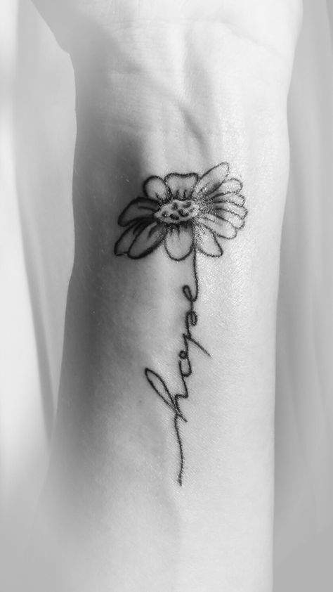 My new Tattoo hope Hope Meaning Tattoos, Hope Tattoos For Women, Hope Meaning, Hope Tattoo, Tattoos With Meaning, Infinity Tattoo, New Tattoos, Cute Tattoos, Flower Tattoo