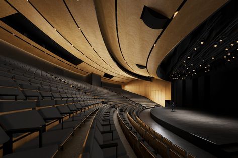 Academy Building, Cinema Room Design, Lighting Reference, Church Building Design, Auditorium Design, Suzhou China, Theatre Inspiration, Theater Architecture, Multipurpose Hall