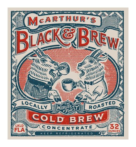 Cold Brew Label, Etiquette Vintage, Matchbox Art, Vintage Packaging, Vintage Graphic Design, Vintage Type, Illustration Vintage, Vintage Typography, Vintage Lettering