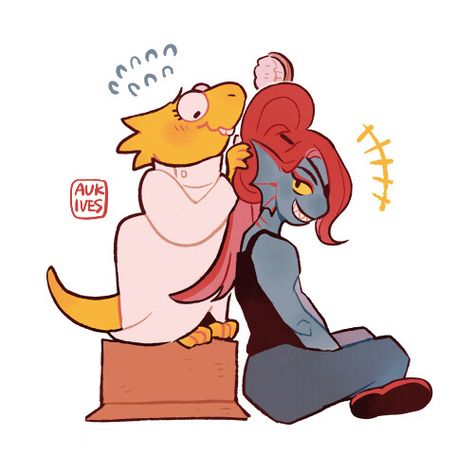 Alphys And Undyne, Monster Games, Toby Fox, Undertale Cute, I'm Fine, Undertale Art, Undertale Fanart, Cartoon Games, Gay Art