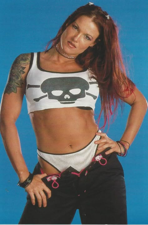 Litas Outfit, Lita Wrestler, Wwe Lita, Wwe Trish, Wwf Diva, Wrestling Outfits, Wwe Outfits, Red Hair Woman, Wwe Girls