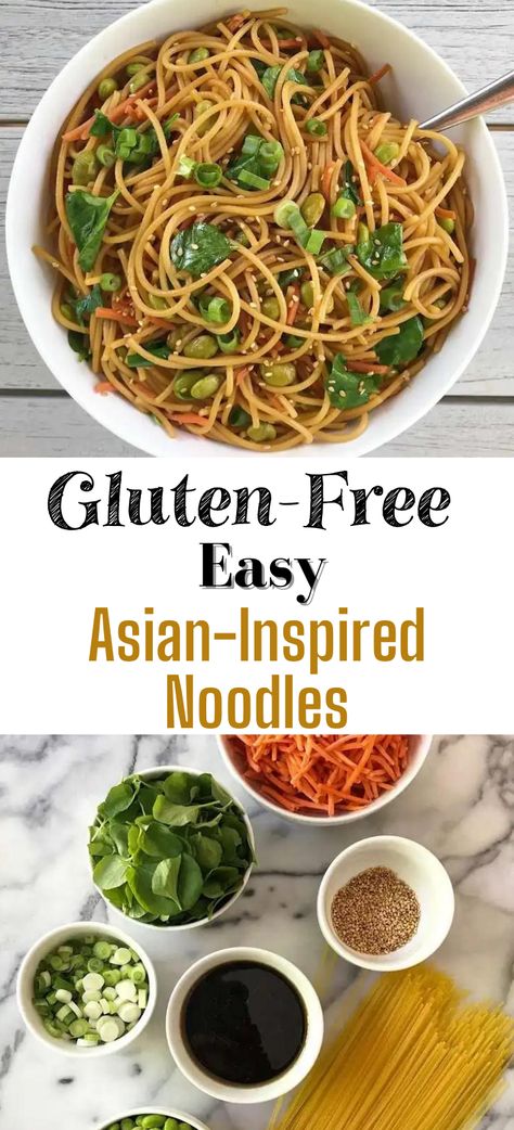 Gluten Free Sesame Noodles, Gluten Free Noodle Stir Fry, Gf Dinners Easy, Gluten Free And Soy Free Recipes, Gluten Free Noodle Dishes, Easy Gluten Free Dinner For One, Easy Cheap Gluten Free Dinners, Gluten Free Dinner Ideas Healthy, Gluten Free Chinese Recipes