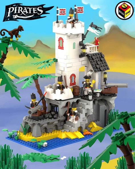 Pirate Lego Ideas, Lego Pirate Ship, Pirate Lego, Lego Design Ideas, Lego Diorama, Lego Boat, Lego Pirates, Black Uniform, Super Mario And Luigi