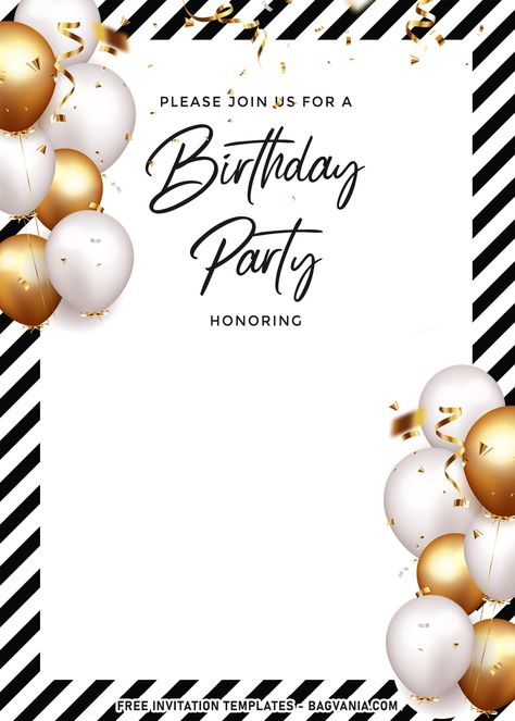 Download 7+ Cute And Elegant Balloons Themed Birthday Invitation Templates #free #freeinvitation2019 #birthday #disney #invitations #invitationtemplates Happy Birthday Invitation Template, Bday Invitation Cards Template, Birthday Party Invitation Card Design, Background For Birthday Invitation, Free Party Invitations Templates, Birthday Party Template, Happy Birthday Invitation, Invitation Card Design Birthday Template, Blank Birthday Invitations Templates