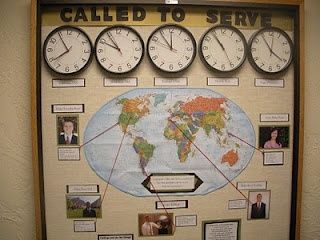 lds+missionary+bulletin+board+ideas | Missions bulletin board for church | VBS Ideas Sky 2012 Missions Sunday Decor, Lds Bulletin Board Ideas Ward, Missions Wall, Missions Bulletin Board, Church Fellowship, Called To Serve, Mission Possible, Spy Party, Church Bulletin Boards