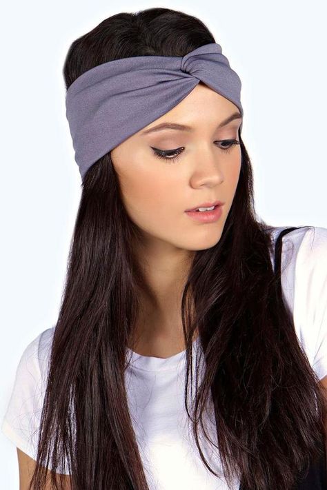 boohoo Olivia Jersey Twist Knot Turban Headband Chain Hairstyles, Hippie Headband Hairstyles, Floral Hair Crown, Knot Turban Headband, Chain Headband, Bohemian Headband, Hippie Headbands, Braided Hairdo, Hair Knot