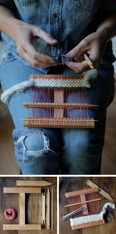 Saori Weaving, Lucet, How To Weave, Weaving Looms, Weaving Tutorial, Hand Looms, Macrame Weaving, Diy Weaving, Weaving Ideas