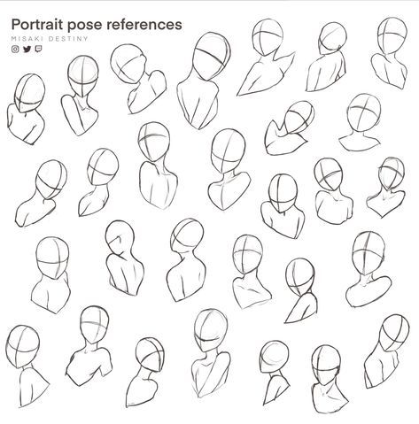 Head Art Study, Shoulders Up Pose Reference, Head Different Angles, Shoulder Sketch, Drawing Practice Sheets, Head Reference Angles, Draw Tutorial, الفن الرقمي, Art Tutor