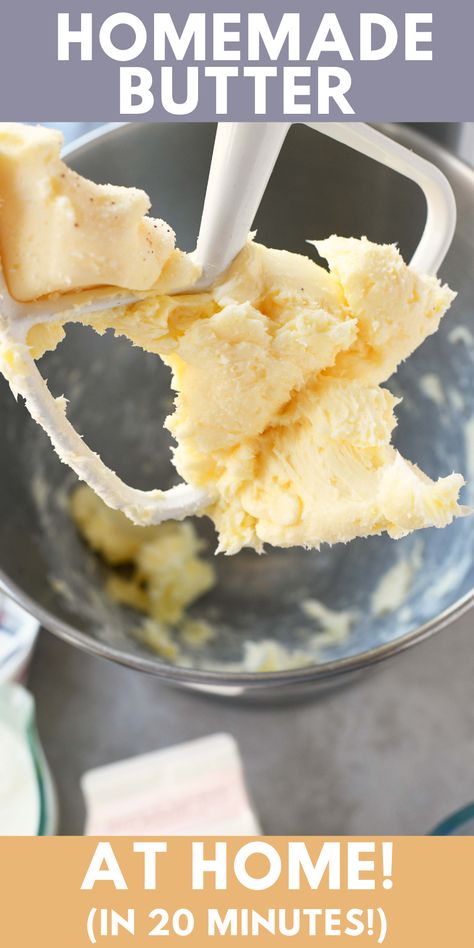 Sweet Corn Muffins, Make Butter At Home, Cranberry Cheesecake Bars, Stand Mixer Recipes, Butter Recipes Homemade, Cranberry Orange Cookies, Diy Butter, Butter At Home, Make Butter