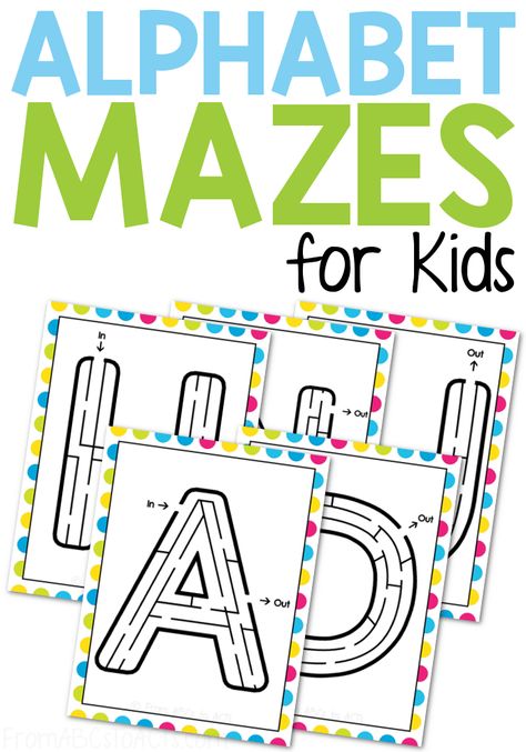 Pencil Grasp Activities, Letter Maze, Pencil Grasp, Uppercase Alphabet, Mazes For Kids, Abc Activities, Letters Of The Alphabet, Learning Abc, Spelling Activities