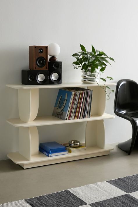 Silas Storage Console Urban Outfitters X Pinterest Contest, Postmodernism Furniture, Postmodern Furniture, Guys Apartment, Urban Outfitters Furniture, Record Player Table, Sweet Room, Round Shelf, Storage Console