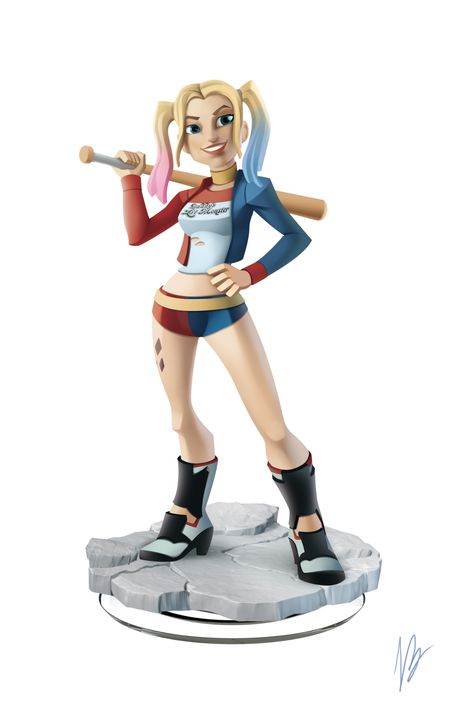 ArtStation - Harley Quinn Disney infinity style, Valerio Buonfantino Disney Infinity Characters, Disney Infinity Figures, Infinity Art, Pop Marvel, Disney Infinity, Disney Tips, Vinyl Toys, Play Set, Designer Toys