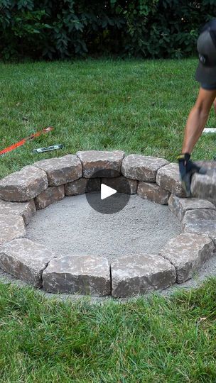 412K views · 319 reactions | DIY Fire Pit! 🔥 #firepit #diy #outdoors #stones #fixthisbuildthat | Fix This Build That | Chela Rivas · Disco Love (Instrumental) Outdoor Burn Pit Ideas, Diy Fire Pit Ideas Cheap Simple, Diy Firepits Backyard Ideas, Cheap Fire Pit Ideas, Diy Firepits Backyard, Outside Fire Pit Ideas, Firepits Backyard Diy, Firepits Backyard Ideas, Firepits Backyard